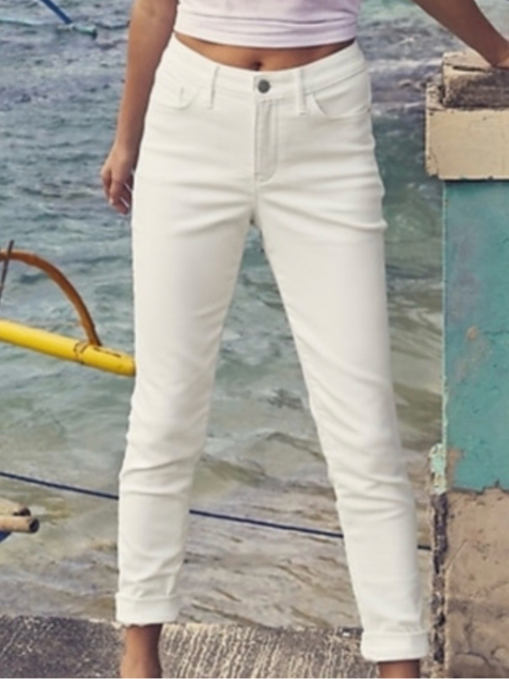 ATHLETA Women’s Sculptex Skinny Jeans White Size 10